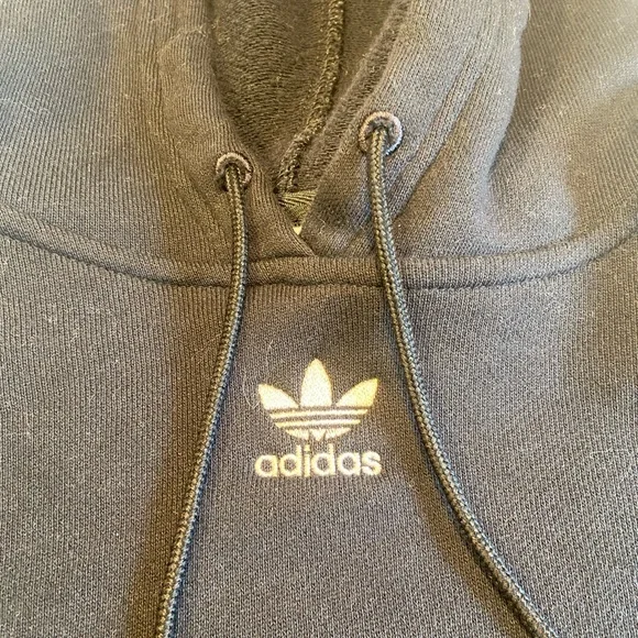 Adidas black cropped hoodie size small - Picture 4 of 5